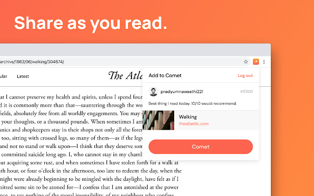 Comet  from Chrome web store to be run with OffiDocs Chromium online