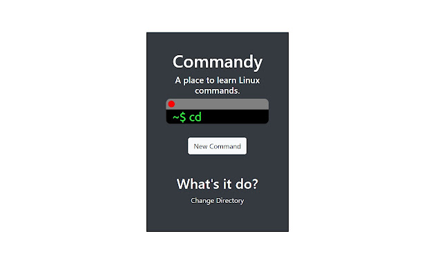 Commandy  from Chrome web store to be run with OffiDocs Chromium online