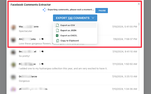 Comment Exporter Extract Comments  from Chrome web store to be run with OffiDocs Chromium online