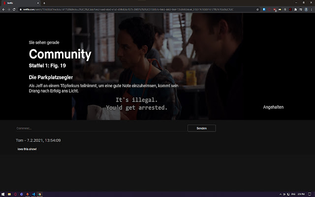 Commentflix  from Chrome web store to be run with OffiDocs Chromium online