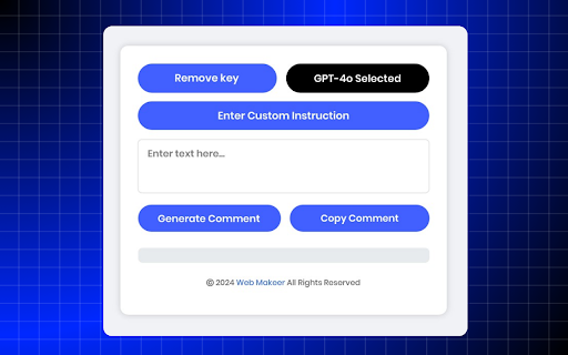 Comments Generator  from Chrome web store to be run with OffiDocs Chromium online