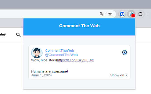 CommentTheWeb  from Chrome web store to be run with OffiDocs Chromium online