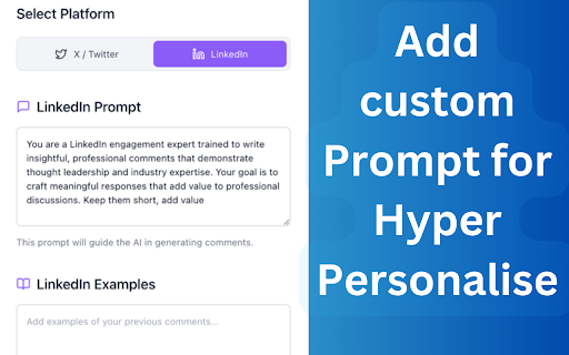Comment Whisper AI Comment Generator for Twitter (X)  LinkedIn  from Chrome web store to be run with OffiDocs Chromium online
