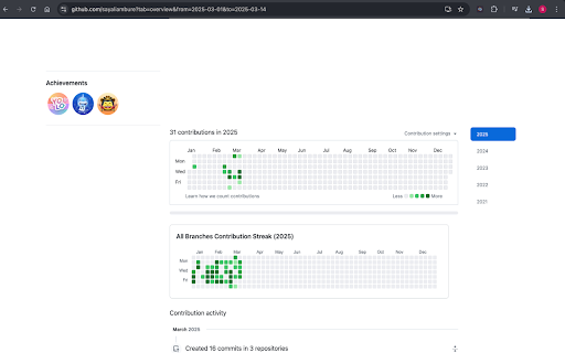 Commit Streak  from Chrome web store to be run with OffiDocs Chromium online
