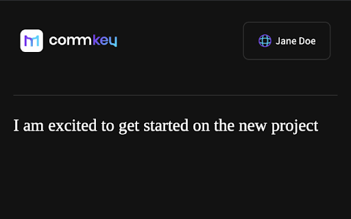 Commkey  from Chrome web store to be run with OffiDocs Chromium online