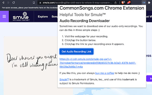 CommonSongs.com  from Chrome web store to be run with OffiDocs Chromium online