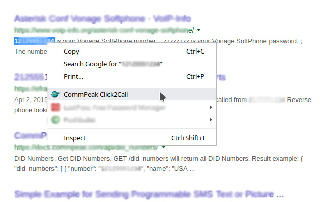 CommPeak PBX Click2Call  from Chrome web store to be run with OffiDocs Chromium online