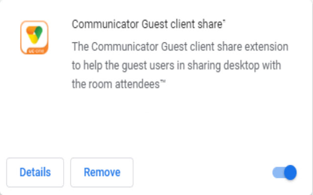 Communicator Guest Client Share  from Chrome web store to be run with OffiDocs Chromium online