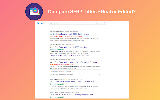Compare SERP Titles  from Chrome web store to be run with OffiDocs Chromium online