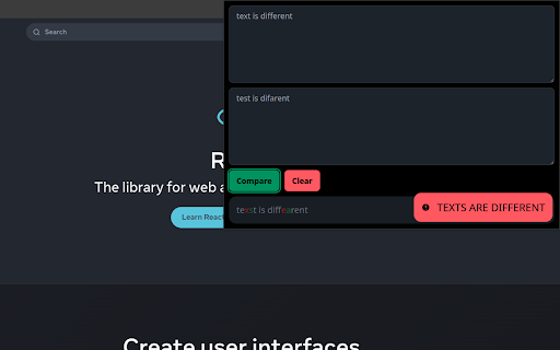 Compare Text  from Chrome web store to be run with OffiDocs Chromium online