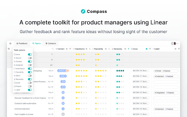 Compass  from Chrome web store to be run with OffiDocs Chromium online