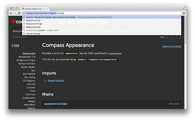 Compass Documentation Search  from Chrome web store to be run with OffiDocs Chromium online