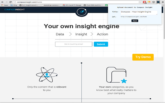 Compass Insight  from Chrome web store to be run with OffiDocs Chromium online
