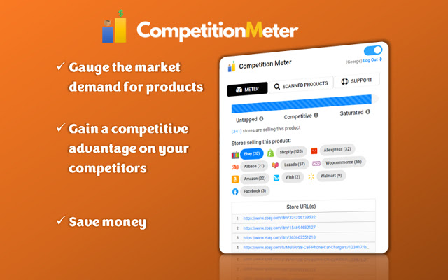 Competition Meter  from Chrome web store to be run with OffiDocs Chromium online