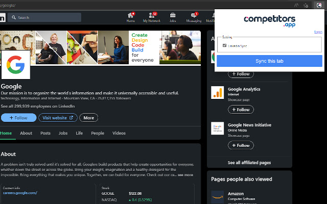 competitors.app  from Chrome web store to be run with OffiDocs Chromium online