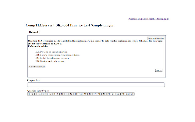 COMPITA Server+ SK0 004 exam prep plugin  from Chrome web store to be run with OffiDocs Chromium online