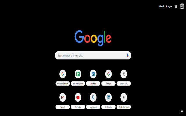 Complete BLACK theme  from Chrome web store to be run with OffiDocs Chromium online