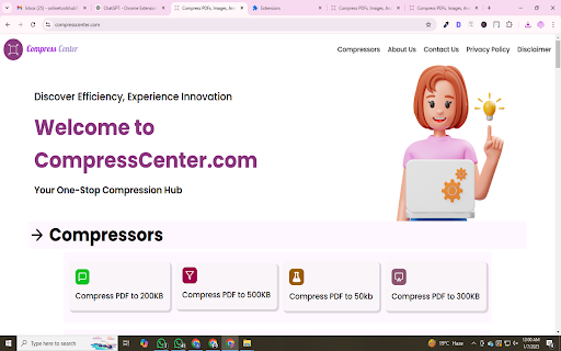 Compress PDF to 200KB  from Chrome web store to be run with OffiDocs Chromium online