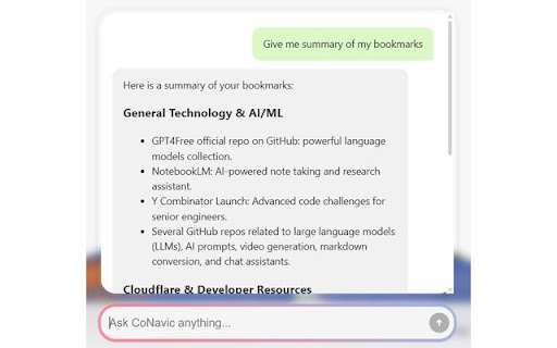 CoNavic  from Chrome web store to be run with OffiDocs Chromium online