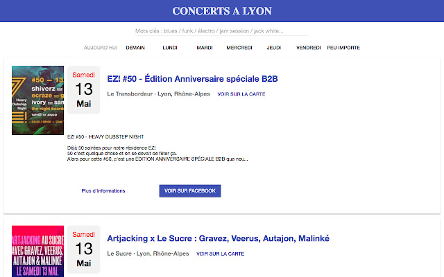 Concert Lyon  from Chrome web store to be run with OffiDocs Chromium online