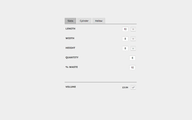 Concrete Calculations  from Chrome web store to be run with OffiDocs Chromium online