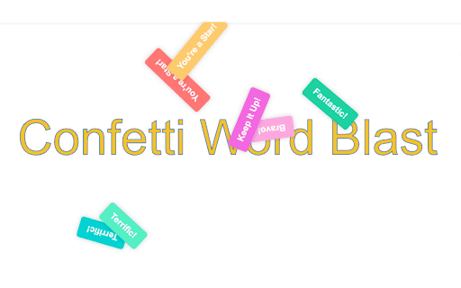 Confetti Word Blast  from Chrome web store to be run with OffiDocs Chromium online
