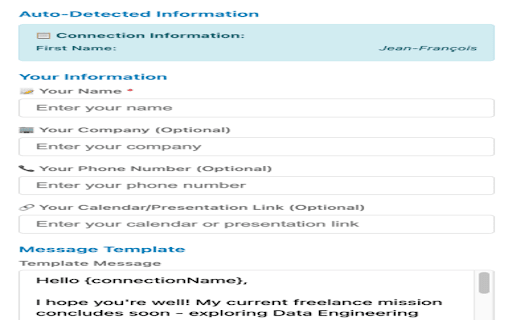 ConnectCraft LinkedIn Message Automation  from Chrome web store to be run with OffiDocs Chromium online