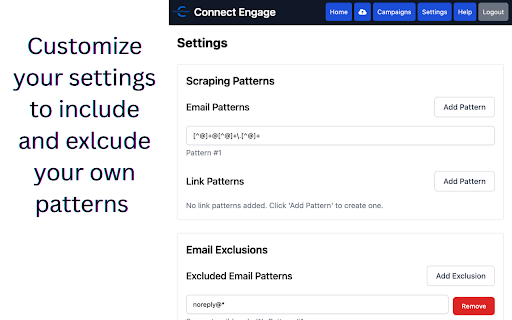 ConnectEngage Email  Link Scraper  from Chrome web store to be run with OffiDocs Chromium online