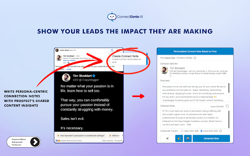 ConnectGenie Linkedin AI Assistant  from Chrome web store to be run with OffiDocs Chromium online
