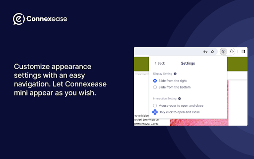 Connexease  from Chrome web store to be run with OffiDocs Chromium online