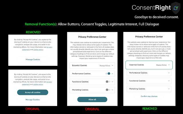 Consent Right  from Chrome web store to be run with OffiDocs Chromium online