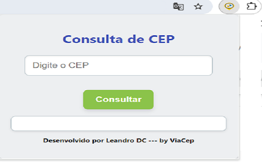 Consulta de CEP 1.1  from Chrome web store to be run with OffiDocs Chromium online
