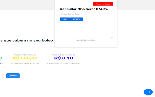 Consultar NFe/Gerar DANFe  from Chrome web store to be run with OffiDocs Chromium online
