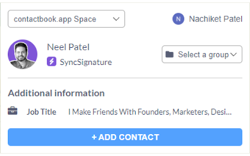 ContactBook Contacts extractor  from Chrome web store to be run with OffiDocs Chromium online