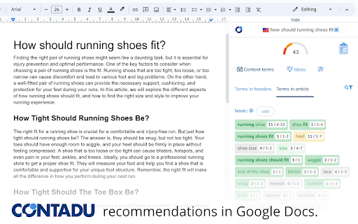 CONTADU NeuronWriter SEO/NLP optimization  from Chrome web store to be run with OffiDocs Chromium online