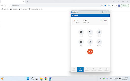 Contaqt WebDialer  from Chrome web store to be run with OffiDocs Chromium online