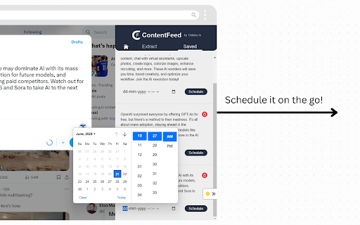 ContentFeed  from Chrome web store to be run with OffiDocs Chromium online