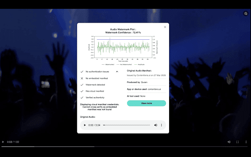 ContentLens C2PA Validator  from Chrome web store to be run with OffiDocs Chromium online