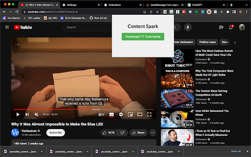 Content Spark  from Chrome web store to be run with OffiDocs Chromium online