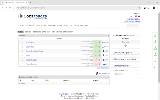 Contester  from Chrome web store to be run with OffiDocs Chromium online