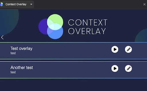 Context Overlay  from Chrome web store to be run with OffiDocs Chromium online