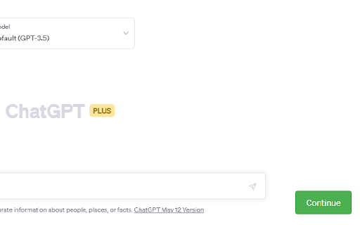 Continue Button for ChatGPT  from Chrome web store to be run with OffiDocs Chromium online