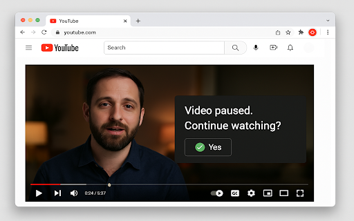 Continue Watching YouTube Nonstop  from Chrome web store to be run with OffiDocs Chromium online