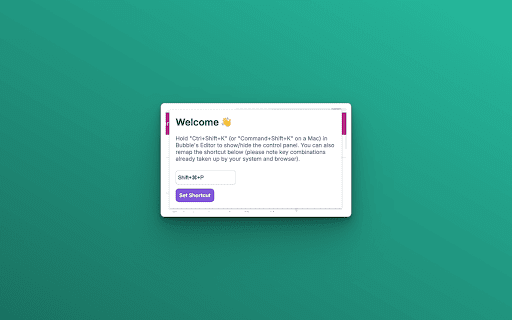 Control Panel for Bubble.io  from Chrome web store to be run with OffiDocs Chromium online