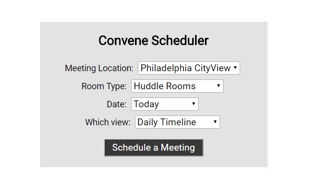 Convene Scheduler  from Chrome web store to be run with OffiDocs Chromium online