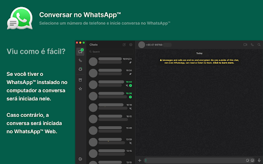 Conversar no WhatsApp  from Chrome web store to be run with OffiDocs Chromium online