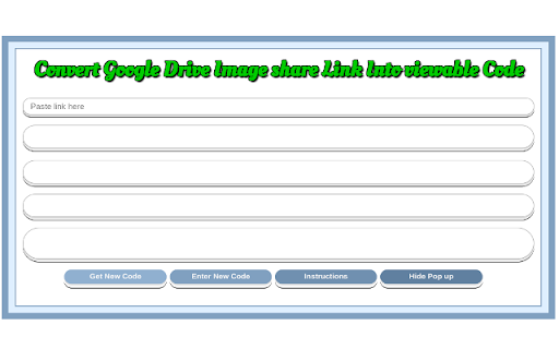 Convert Google Drive Image Links  from Chrome web store to be run with OffiDocs Chromium online