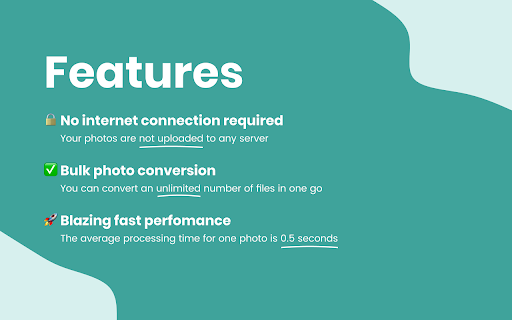 Convert HEIC to JPG  from Chrome web store to be run with OffiDocs Chromium online