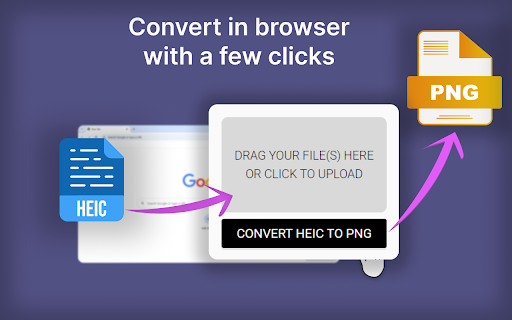 Convert HEIC to PNG  from Chrome web store to be run with OffiDocs Chromium online