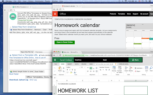 Convert OneDrive Documents and Files  from Chrome web store to be run with OffiDocs Chromium online